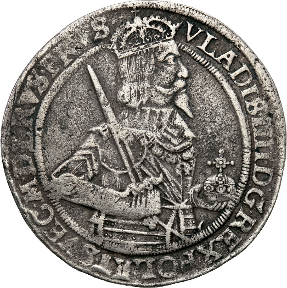 Władysław lV Waza. Talar 1637, Toruń - RZADKOŚĆ R3